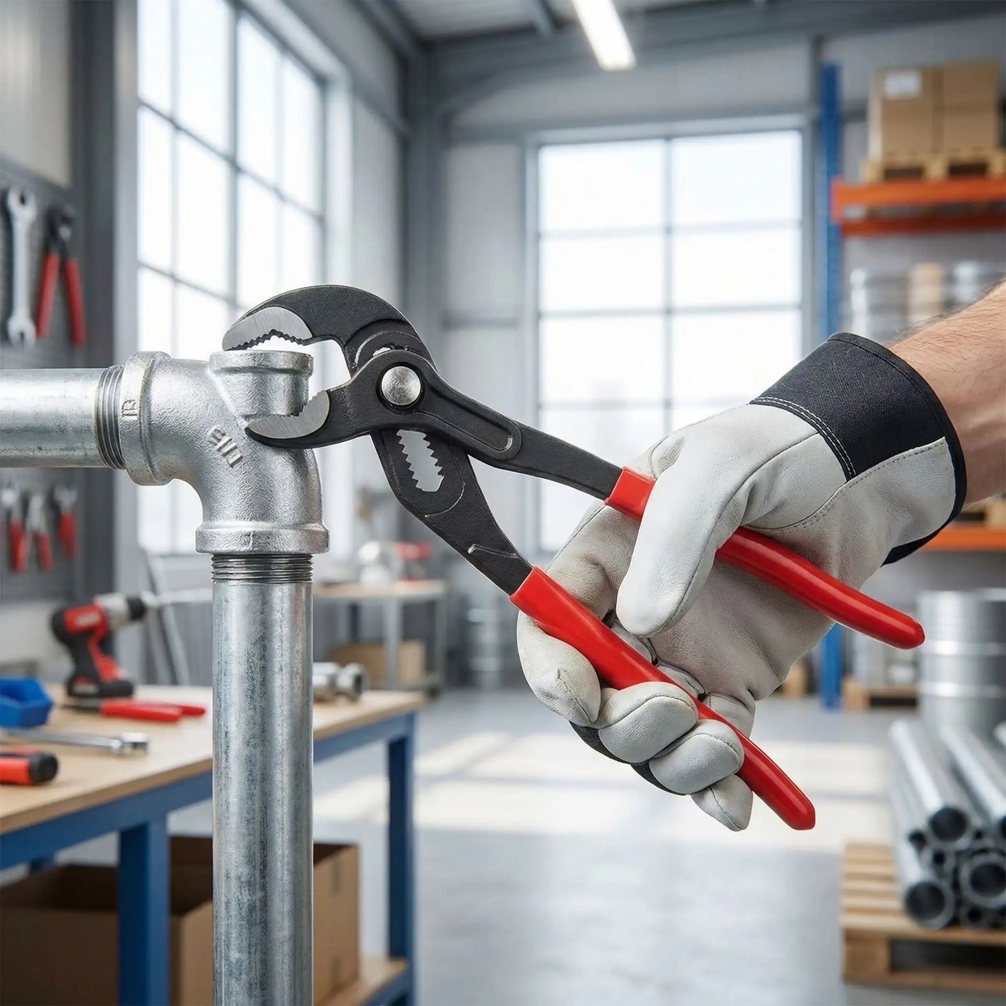 tenue de la pince multiprise plombier