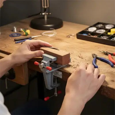 utilisation étau sur établi