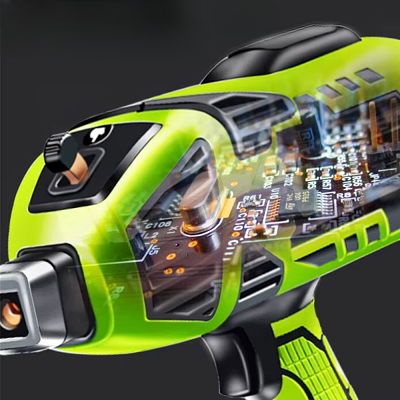 vue électronique du poste de soudage