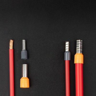 vue ensemble cable nu et cable serti avec cosses