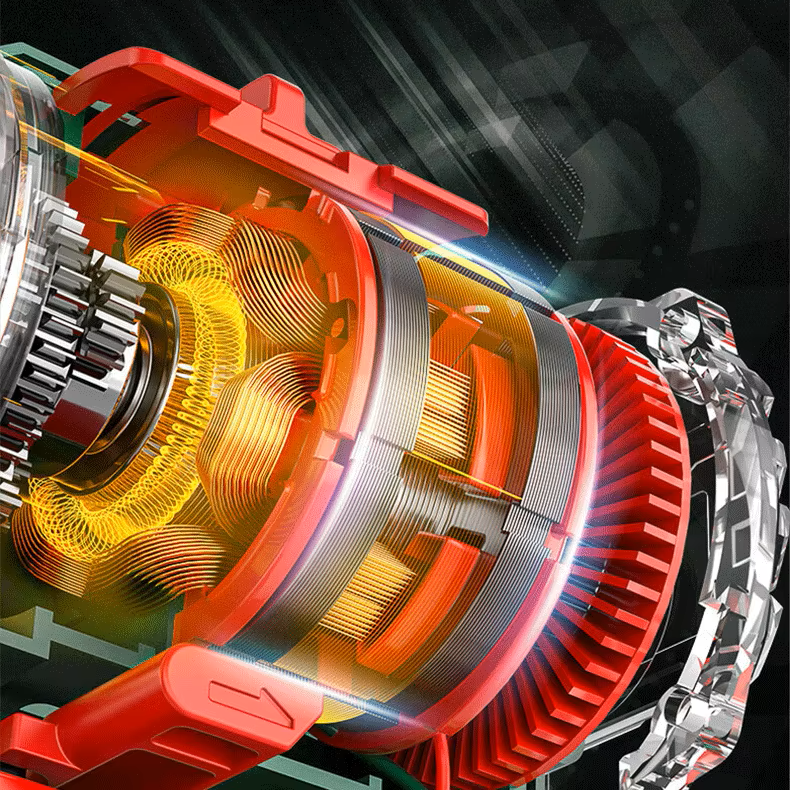 vue intérieure perceuse visseuse sans fil