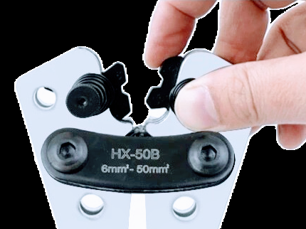 vue réglage pince a sertir 